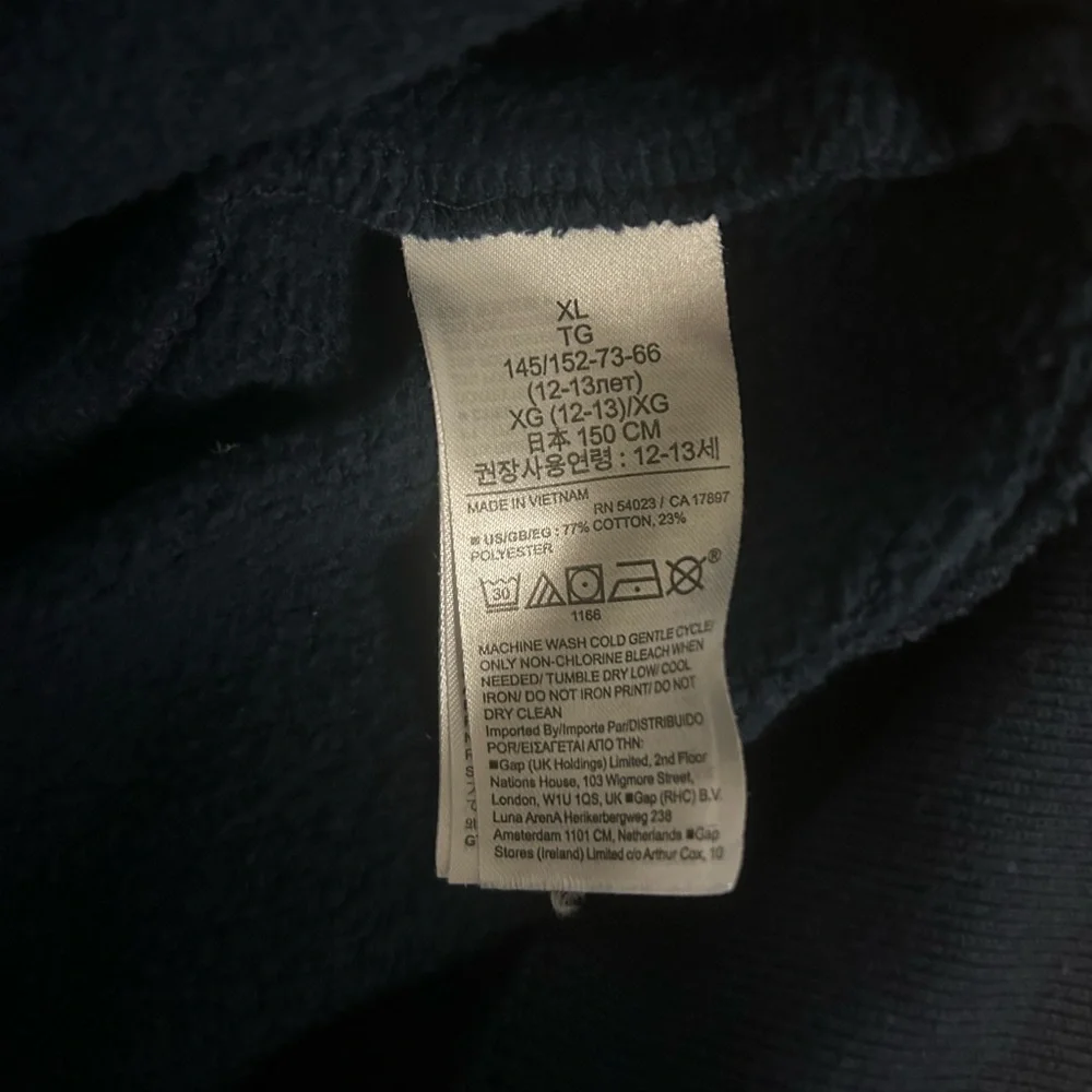 GAP Kids Navy Blue Logo Crewneck Sweatshirt